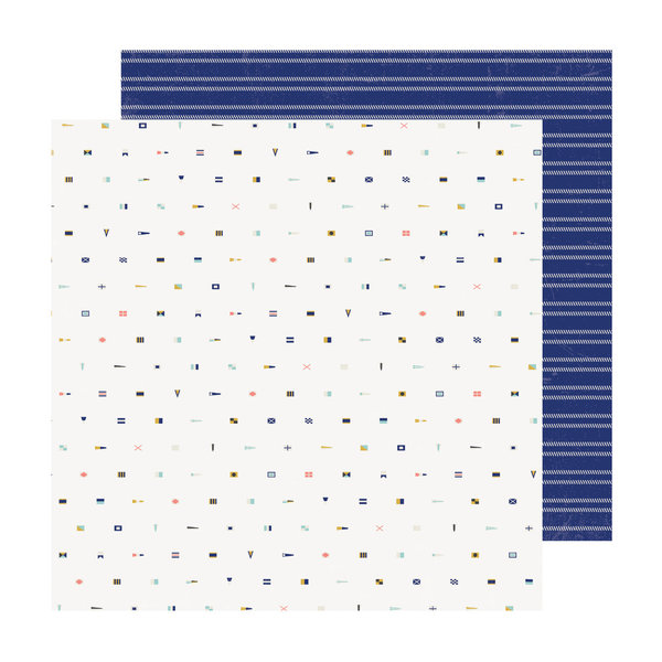 Heidi Swapp - Set Sail: Tiny Flags Paper 12"x12"