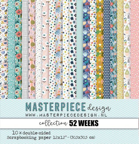Masterpiece Design - 52 Weeks: Paper Collection 12x12" (10 Blatt)