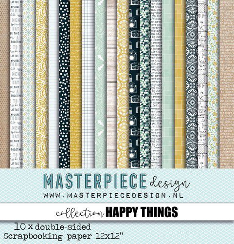 Masterpiece Design - Happy Things: Paper Collection 12x12" (10 Blatt)