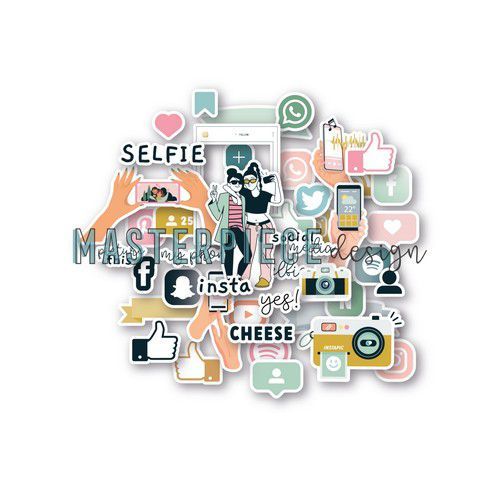 Masterpiece Design - Social Media: Die-Cuts (Stanzteile) - Icons