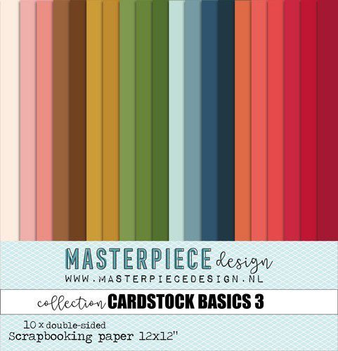 Masterpiece Design - Cardstock Collection: Basics 3, 12x12" (10 Blatt)