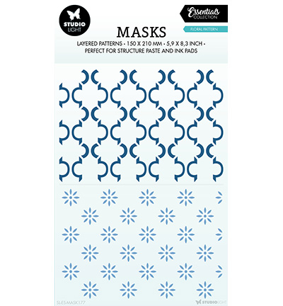 Studio Light - Layered Mask Stencil:  Essentials Collection - Floral Pattern