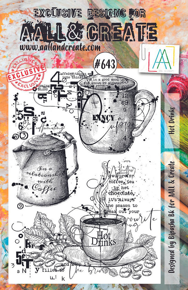 AALL & Create - Clear Stamps: #643 - Hot Drinks (3 tlg.)