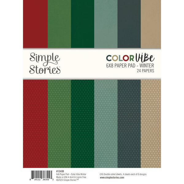 Simple Stories - Color Vibe: Paper Pad 6x8" (24 Blatt) - Winter