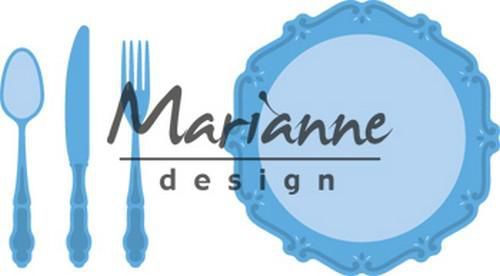 Marianne Design - Creatables: Diner Set / Teller und Besteck (4 tlg.)
