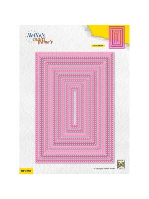 Nellie Snellen - Multi Frame's: Double Stitchline Rectangle (9 tlg.)