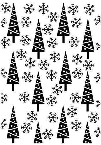 Nellie Snellen - Embossing Folder: Pine-Trees & Snowflakes