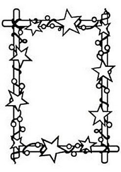 Nellie Snellen - Embossing Folder: Rectangle Frame With Stars