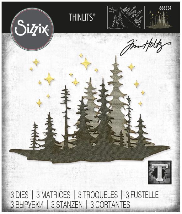 Tim Holtz - Sizzix Thinlits: Forest Shadows (3 Dies)