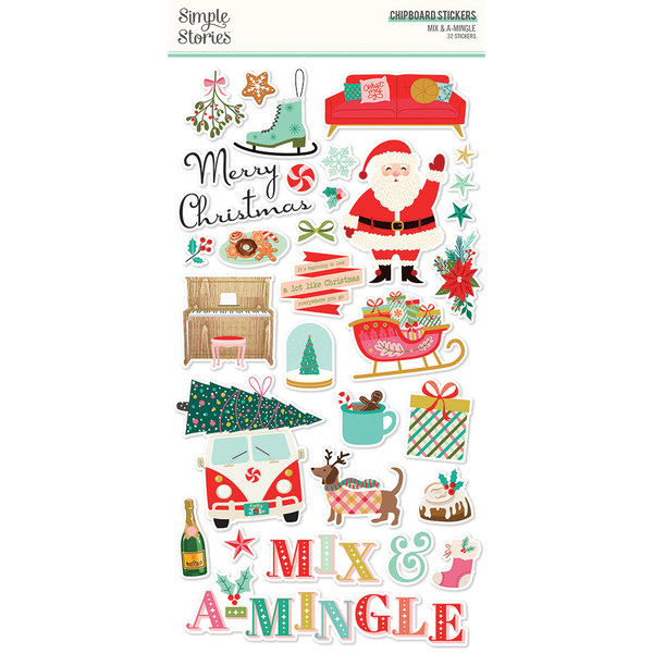 Simple Stories - Mix & A-Mingle: Chipboard Stickers 6x12"