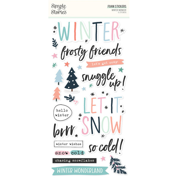 Simple Stories - Winter Wonder: Foam Stickers (51 St.)