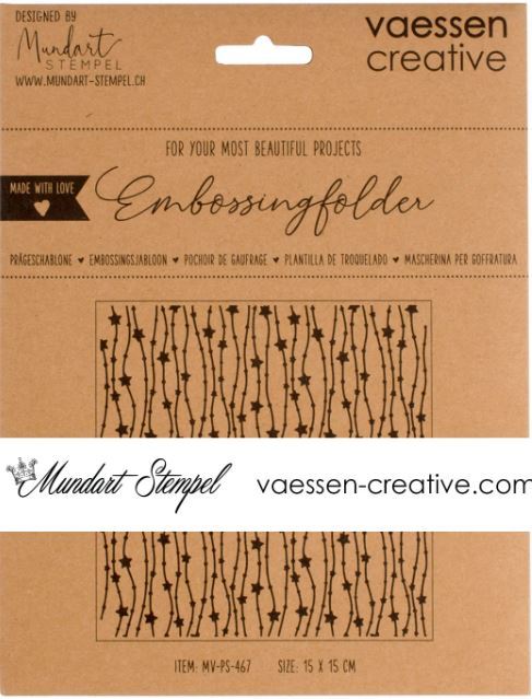 Vaessen Creative: Embossingfolder "Sternenpendel" 15x15cm