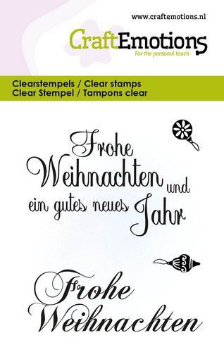 Craft Emotions - Clear Stamps: Weihnachtstext (4 tlg.)