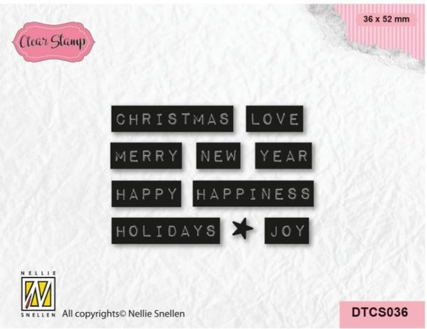 Nellie's Choice -  Clear Stamp: Christmas Love (10 tlg.)