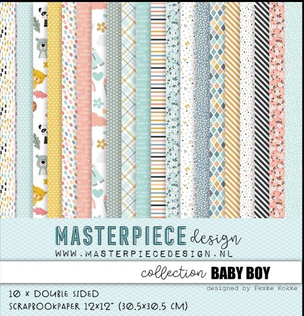 Masterpiece Design - Baby Boy: Paper Collection 12x12" (10 Blatt)
