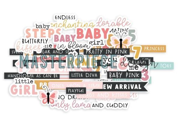 Masterpiece Design - Baby Girl: Die-Cuts (Stanzteile) - Text